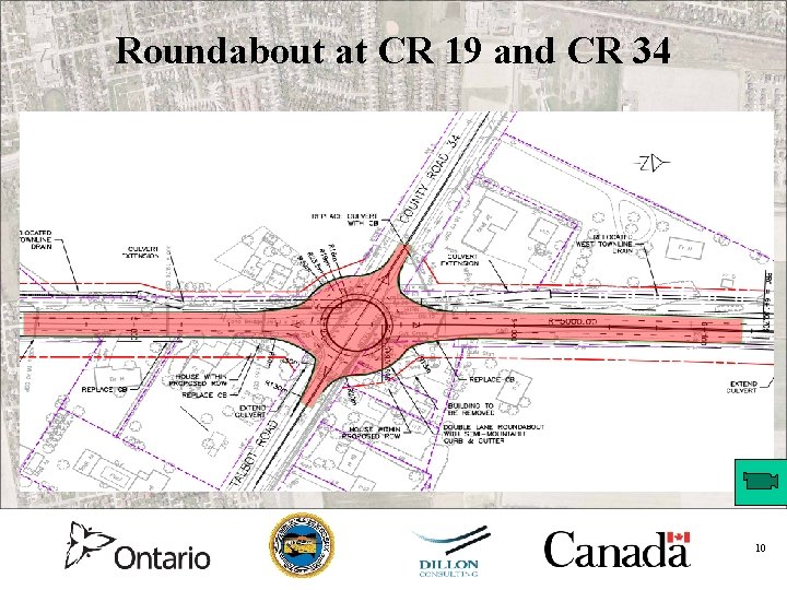 Roundabout at CR 19 and CR 34 10 