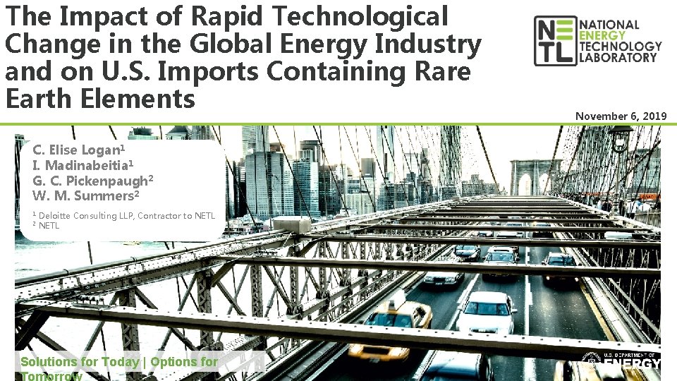 The Impact of Rapid Technological Change in the Global Energy Industry and on U.