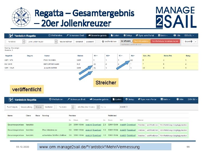 Regatta – Gesamtergebnis – 20 er Jollenkreuzer Streicher veröffentlicht 03. 12. 2020 www. orm.