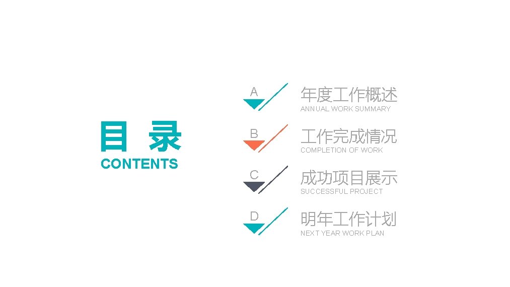 A 目 录 CONTENTS 年度 作概述 ANNUAL WORK SUMMARY B 作完成情况 COMPLETION OF WORK