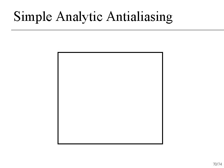 Simple Analytic Antialiasing 70/74 