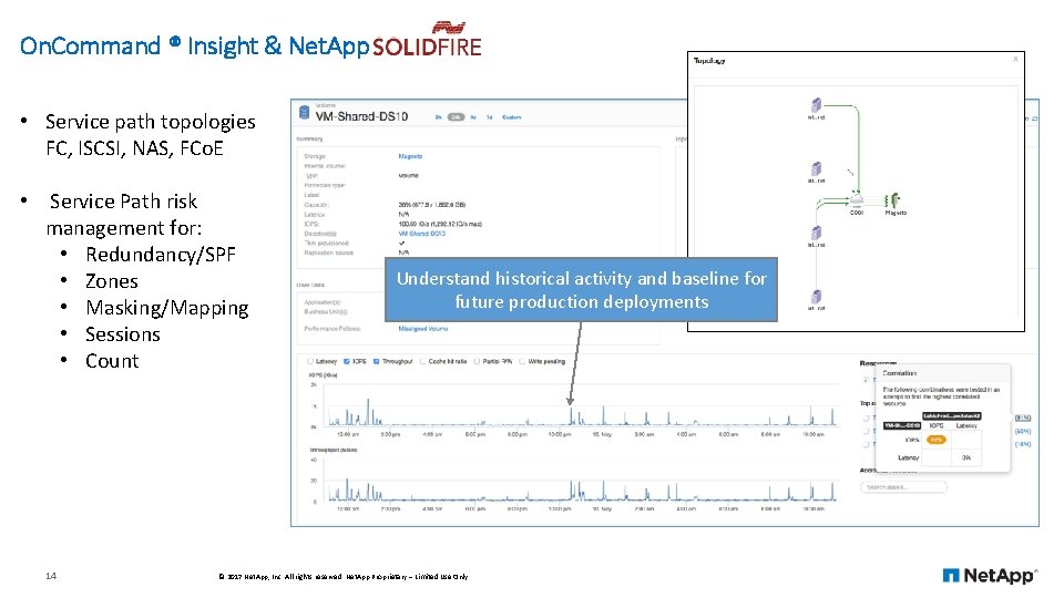 On. Command ® Insight & Net. App • Service path topologies FC, ISCSI, NAS,