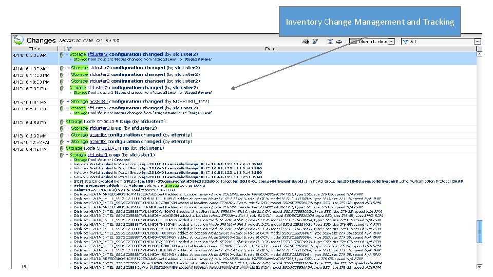 Inventory Change Management and Tracking 15 © 2017 Net. App, Inc. All rights reserved.