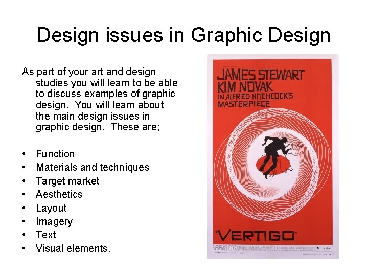 Design issues in Graphic Design As part of your art and design studies you