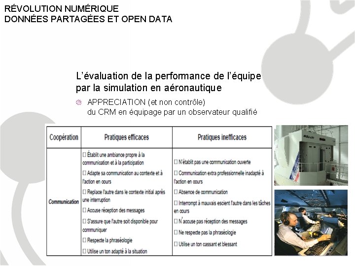 RÉVOLUTION NUMÉRIQUE DONNÉES PARTAGÉES ET OPEN DATA L’évaluation de la performance de l’équipe par