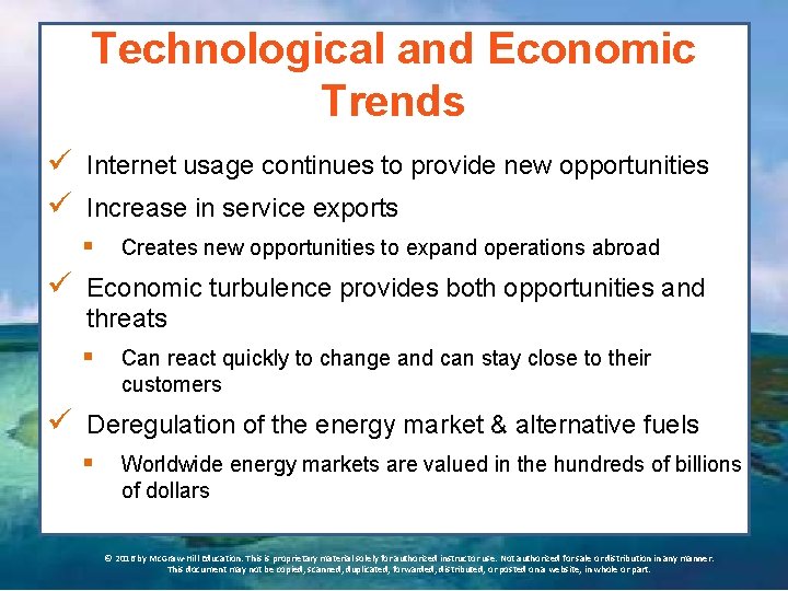 Technological and Economic Trends ü ü Internet usage continues to provide new opportunities Increase