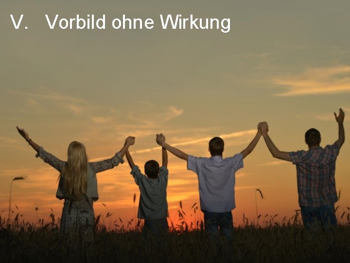 V. Vorbild ohne Wirkung 