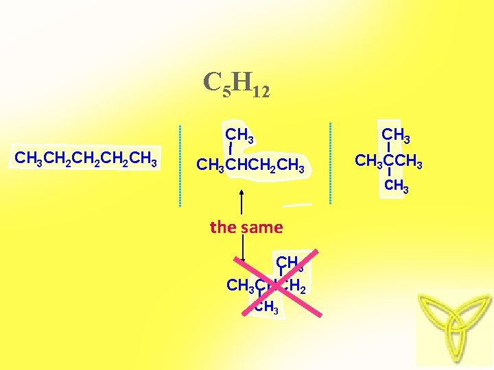 C 5 H 12 CH 3 CH 2 CH 2 CH 3 CHCH 2