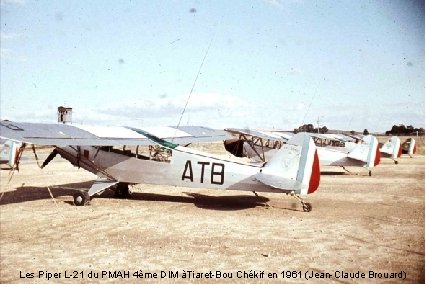 Les Piper L-21 du PMAH 4ème DIM àTiaret-Bou Chékif en 1961 (Jean-Claude Brouard) 