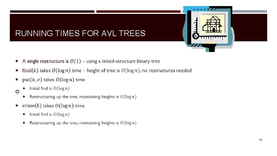RUNNING TIMES FOR AVL TREES 14 