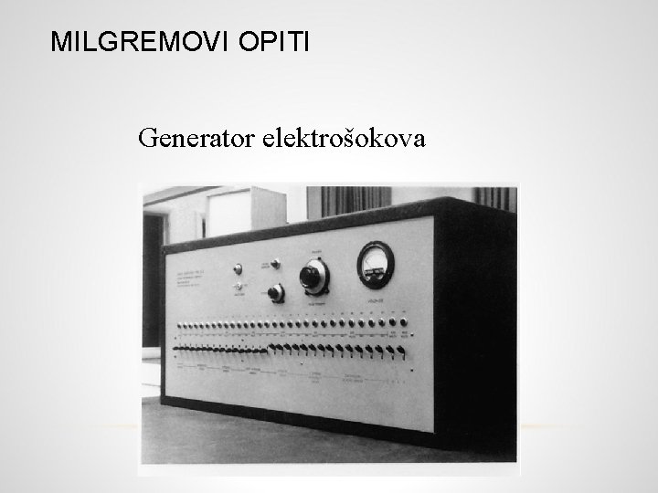 MILGREMOVI OPITI Generator elektrošokova 