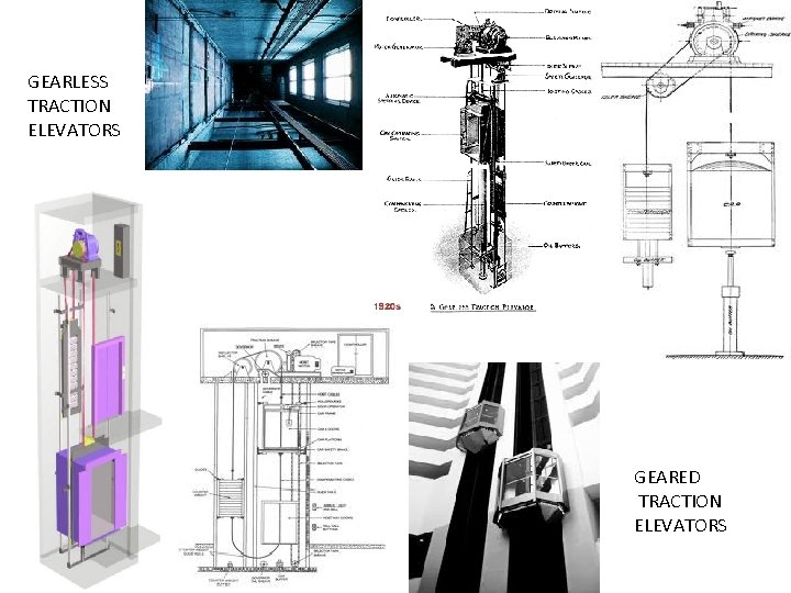 GEARLESS TRACTION ELEVATORS GEARED TRACTION ELEVATORS 