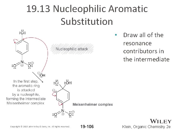 19. 13 Nucleophilic Aromatic Substitution • Draw all of the resonance contributors in the