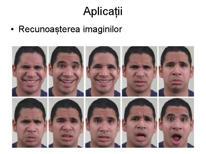 Aplicații • Recunoașterea imaginilor 