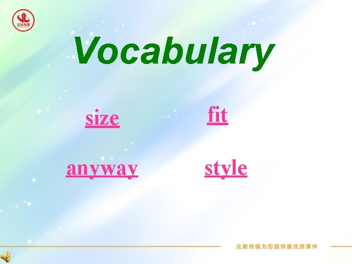 Vocabulary size anyway fit style 