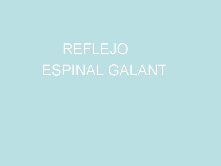 REFLEJO ESPINAL GALANT 