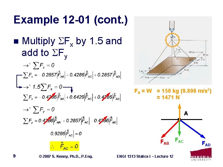 Example 12 -01 (cont. ) n Multiply Fx by 1. 5 and add to