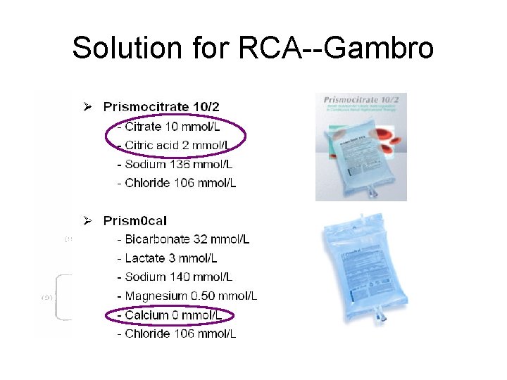 Solution for RCA--Gambro 