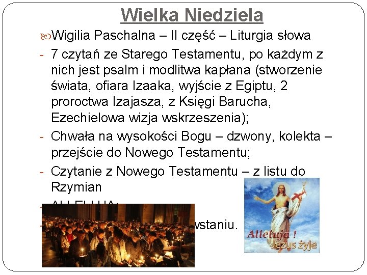 Wielka Niedziela Wigilia Paschalna – II część – Liturgia słowa - 7 czytań ze