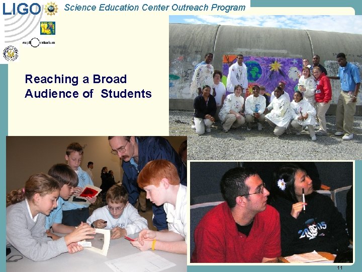 LIGO Science Education Center Outreach Program Reaching a Broad Audience of Students 11 