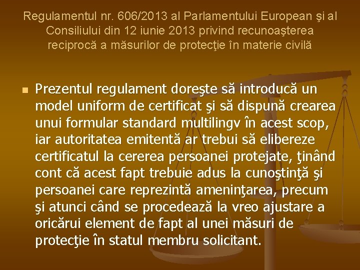 Regulamentul nr. 606/2013 al Parlamentului European şi al Consiliului din 12 iunie 2013 privind