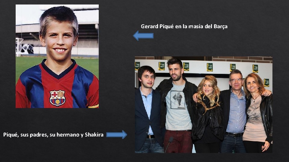 Gerard Piqué en la masía del Barça Piqué, sus padres, su hermano y Shakira Gerard Piqué en la masía del Barça Piqué, sus padres, su hermano y Shakira