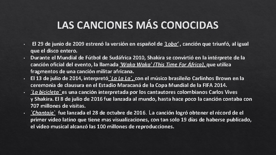 LAS CANCIONES MÁS CONOCIDAS • • • El 29 de junio de 2009 estrenó LAS CANCIONES MÁS CONOCIDAS • • • El 29 de junio de 2009 estrenó