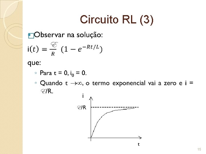 Circuito RL (3) � i 15 