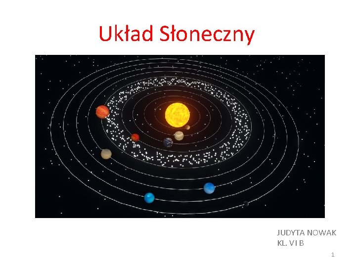 Układ Słoneczny JUDYTA NOWAK KL. VI B 1 