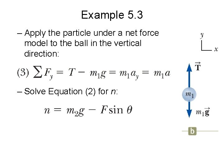 Example 5. 3 – Apply the particle under a net force model to the