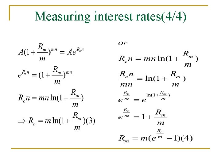 Measuring interest rates(4/4) 