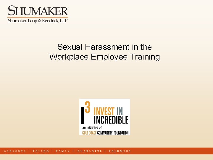 Sexual Harassment in the Workplace Employee Training 