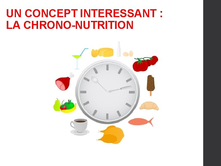 UN CONCEPT INTERESSANT : LA CHRONO-NUTRITION 