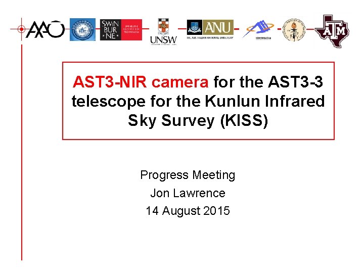 AST 3 -NIR camera for the AST 3 -3 telescope for the Kunlun Infrared