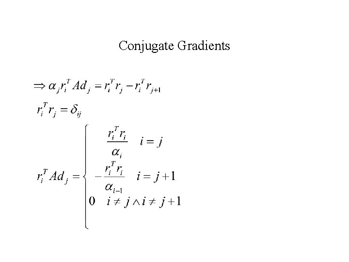 Conjugate Gradients 