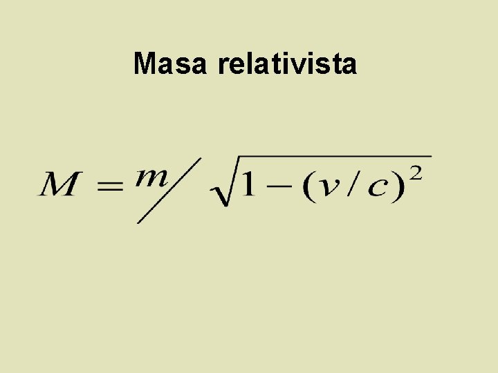 Masa relativista 