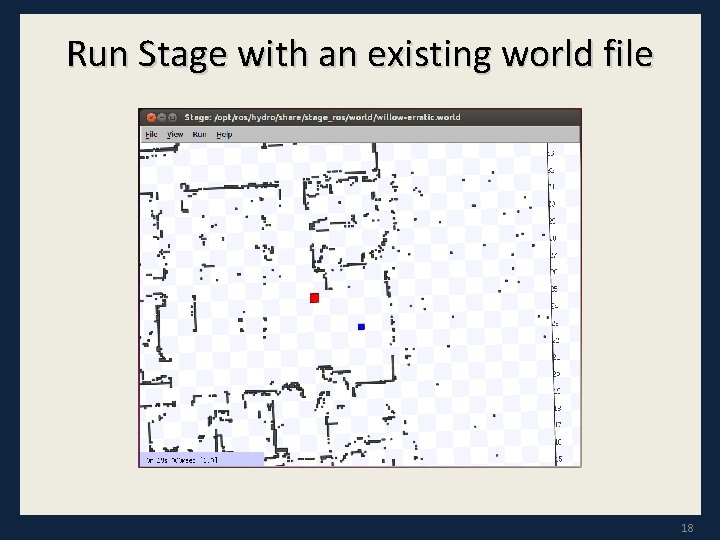 Run Stage with an existing world file 18 