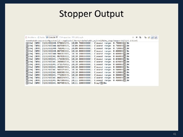 Stopper Output 41 