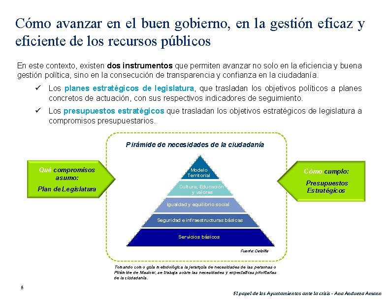 Cómo avanzar en el buen gobierno, en la gestión eficaz y eficiente de los