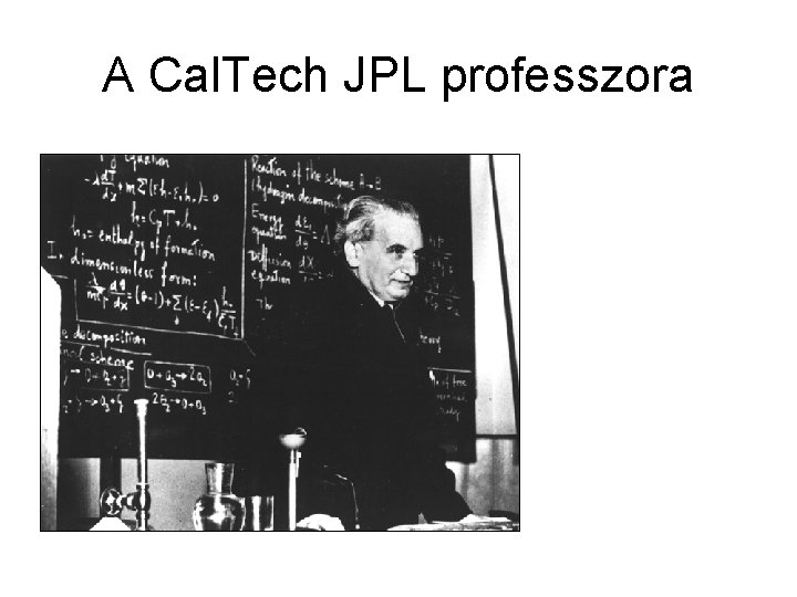 A Cal. Tech JPL professzora 