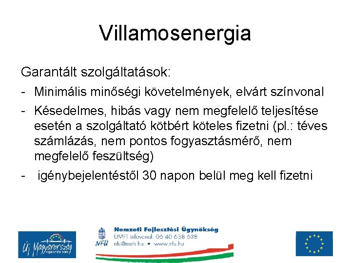 Villamosenergia Szolgáltatás