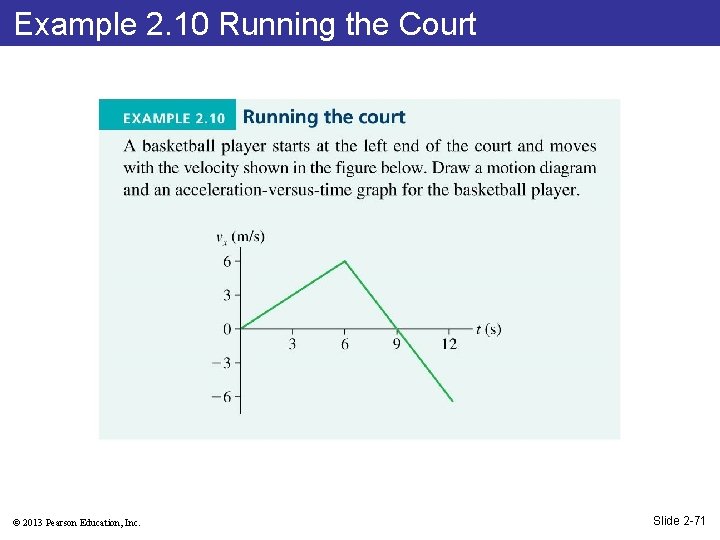 Example 2. 10 Running the Court © 2013 Pearson Education, Inc. Slide 2 -71