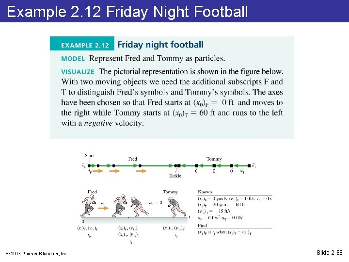 Example 2. 12 Friday Night Football © 2013 Pearson Education, Inc. Slide 2 -88