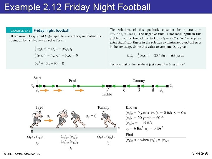 Example 2. 12 Friday Night Football © 2013 Pearson Education, Inc. Slide 2 -90