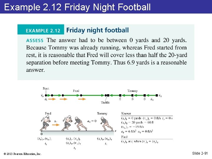 Example 2. 12 Friday Night Football © 2013 Pearson Education, Inc. Slide 2 -91