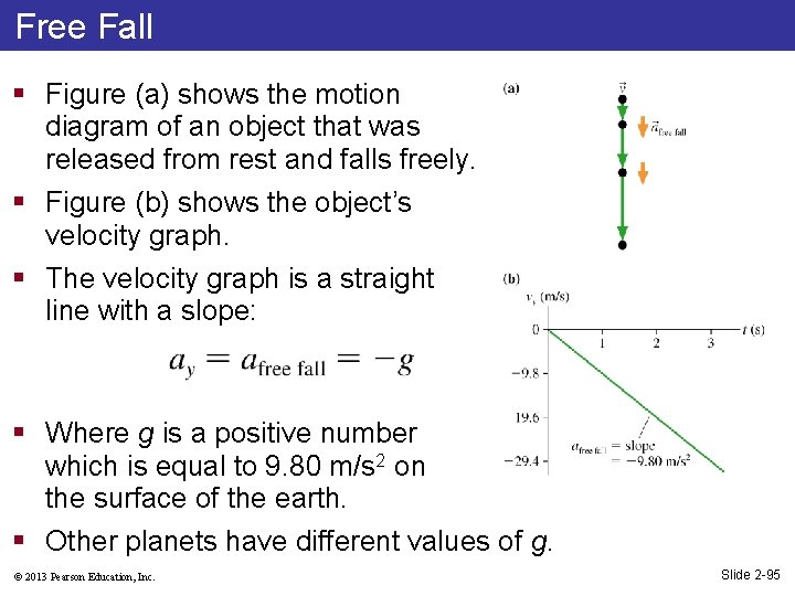 Free Fall § Figure (a) shows the motion diagram of an object that was