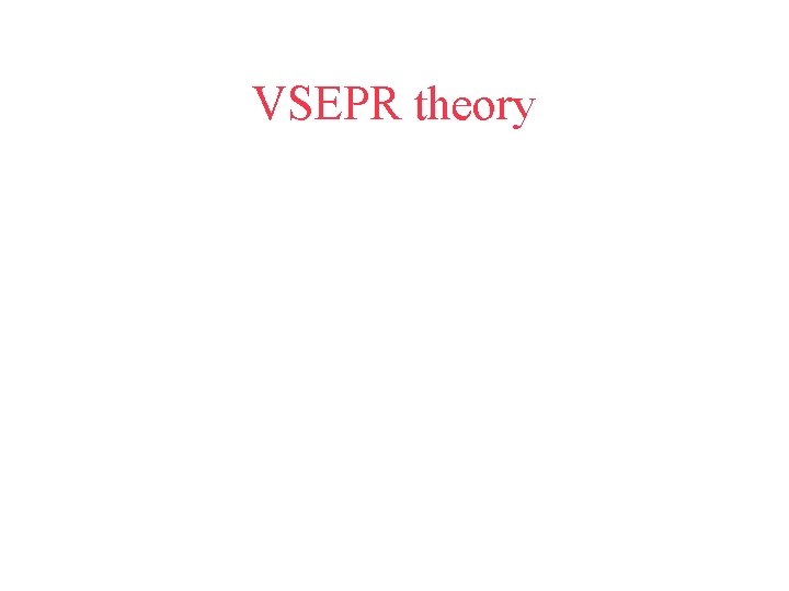 VSEPR theory 