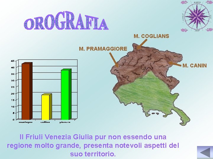 M. COGLIANS M. PRAMAGGIORE M. CANIN Il Friuli Venezia Giulia pur non essendo una