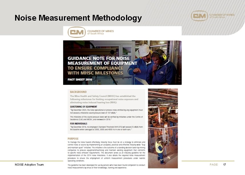 Noise Measurement Methodology NOISE Adoption Team 03 December 2020 PAGE 17 