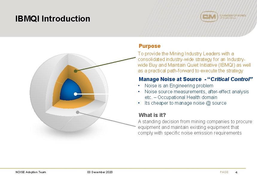 IBMQI Introduction Purpose To provide the Mining Industry Leaders with a consolidated industry-wide strategy